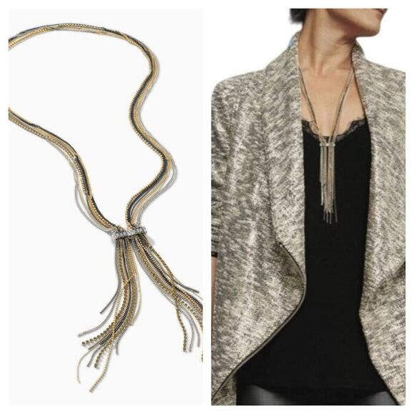 Stella & Dot Bowie Lariat Sparkle Necklace - Picture 1 of 4